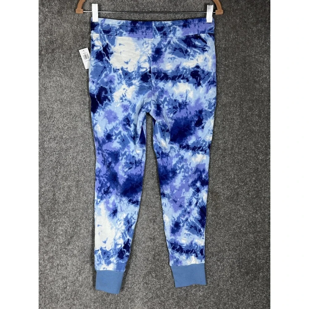 Old Navy Jogger Pants Girls Size Large 10-12 Blue Tie Dye Pockets Lounge NWT